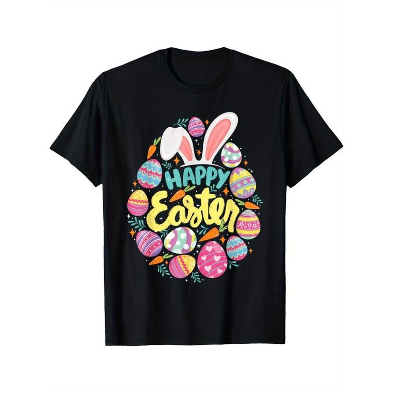 Pure Cotton T-shirt Happy Easter - Colorful Eggs Egg Hunting Jesus Christ T-Shirt made in usa Hoodie, Sweatshirt