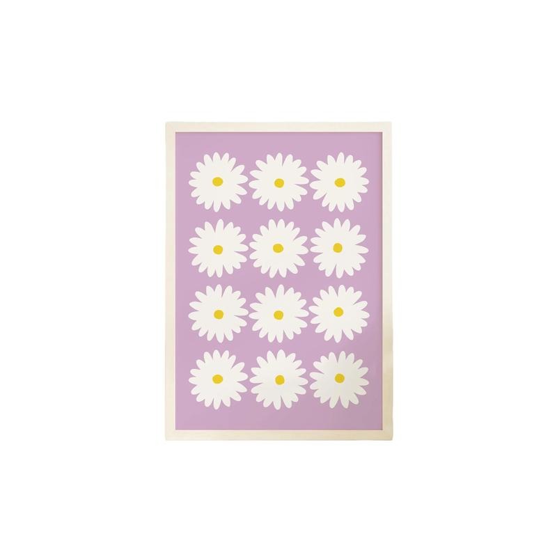 Purple Daisy Print, Flower Wall Art, Purple Daisies Floral Art Print, Flower Market Art, Botanical Art, Gifts For Her...