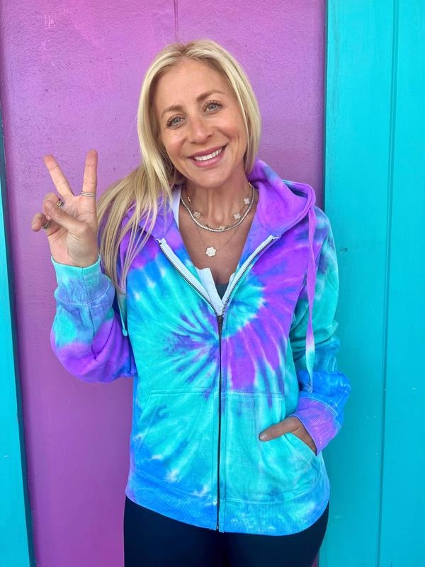 Purple Haze Tie-Dye Zip Up Hoodie T-Shirts, Sweatshirt | DripVista.com