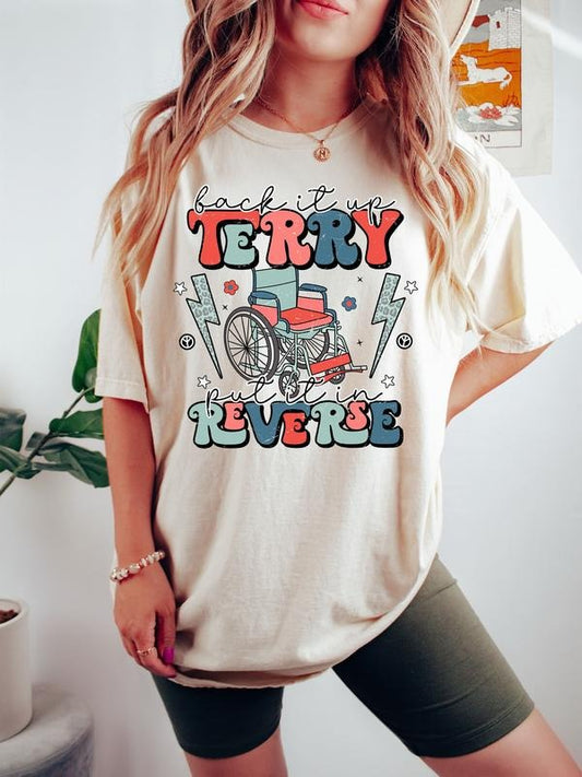 Put It In Reverse Terry Tshirt, Fourth Of July Tshirt, Funny Independence Day, Patriotic Shirt Gift, Usa Shirt, Cute Funny, Unisex T-Shirt, Gifts For Men Women, Short Sleeve Tee Shirt, Gifts For Birthday Fathers Day Christmas Anniversary Thanksgiving