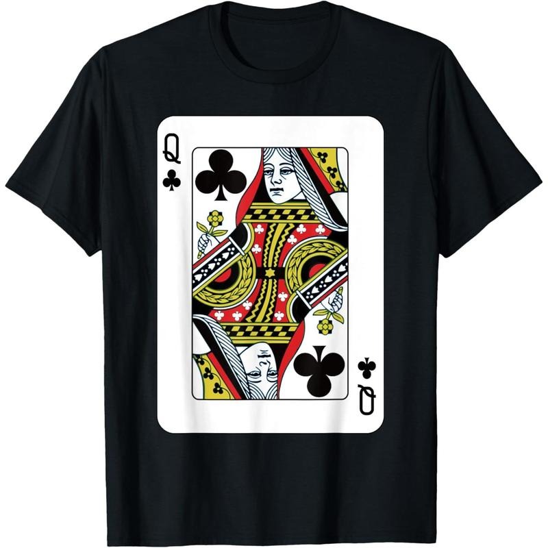 Queen of the Clubs at the Card Poker T-Shirt made in usa