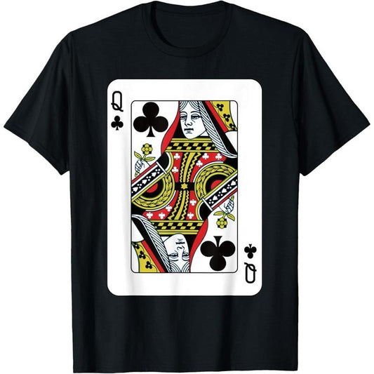 Queen of the Clubs at the Card Poker T-Shirt made in usa