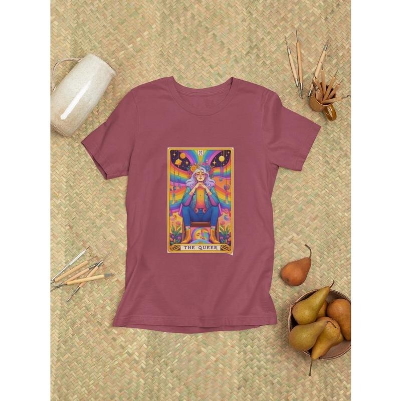 Queer Tarot Card Shirt, Gay Pride Tee, Non-Binary, Queer Clothing, Gift for LGBTQ, Genderqueer Tee, Unisex Shirts, Plus...