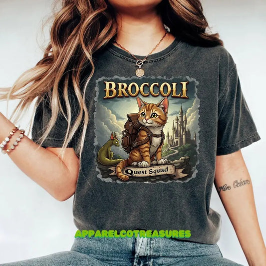 Quest Squad Broccoli Cat T-Shirt, Broccoli Cat Onyx Storm Shirt, Broccoli Cat Shirt, Fourth Wing Shirt, Basgiath War College