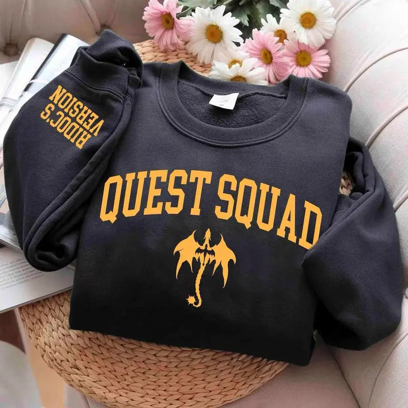 Quest Squad Onyx Storm Sweatshirt, Onyx Storm Shirt, Fourth Wing Sweatshirt, Basgiath War College Shirt, Bookish Gift,...