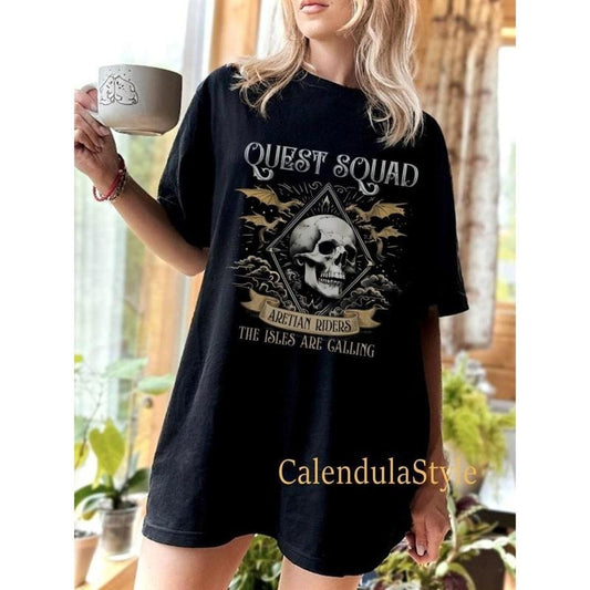 Quest Squad Shirt, Quest Squad Ridoc Onyx Storm Shirt, Basgiath War College, Ridoc Shirt, Dragon Rider, Fourth Wing Merch, Trendy