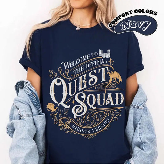 Quest Squad T-Shirt, Onyx Storm Book Inspired Tee, Fourth Wing T-Shirt, Fantasy Reader Gift, Novel Shirt, Unisex Jersey Teestyle{n002}4