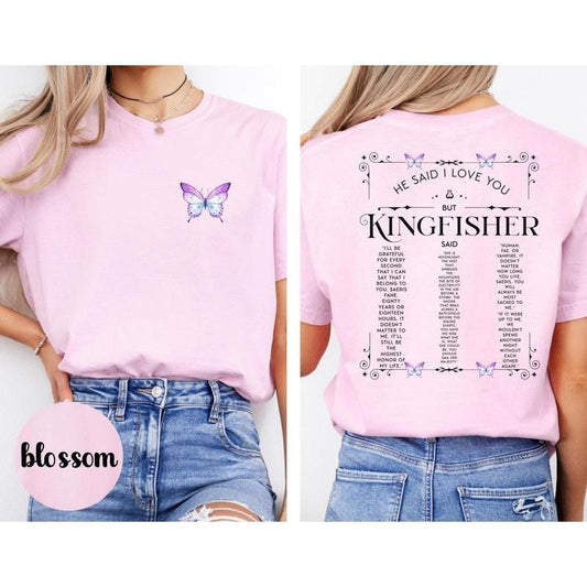 Quicksilver Book Kingfisher T-shirt, Apparel Romantasy Gift Quotes Shirt, Retro Styles, Bring Back the Classics, Full Size