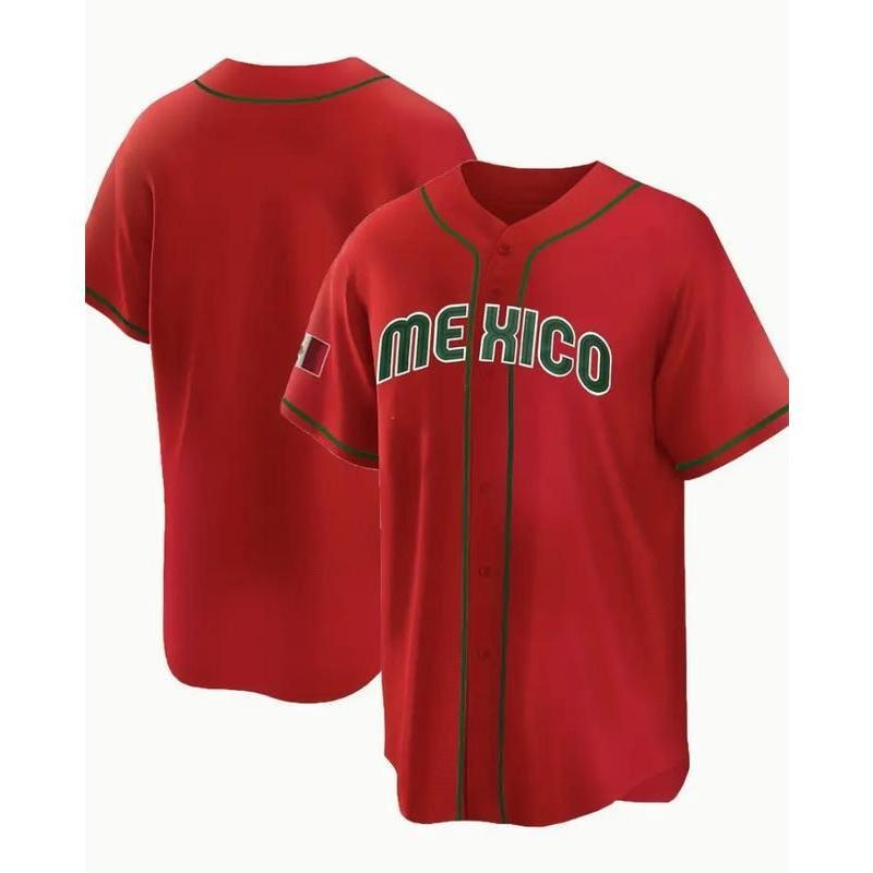RED Mexico Baseball Jersey, 3d printed image T-Shirts, Hoodie, Sweatshirt | DripVista.com
