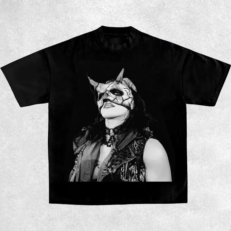 RHEA RIPLEY Limited Tee - Black Shortsleeve Wrestling Tee with Graphic Print