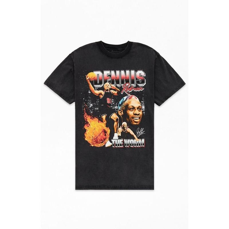 RODMAN BRAND Men's On Fire T-Shirt - Multicolor