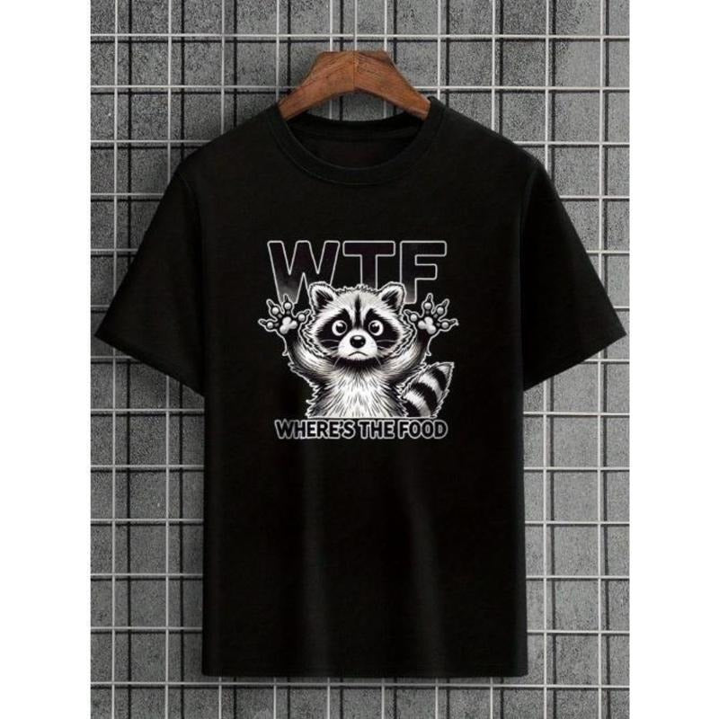 Raccoon Classic Soft Touch - T-Shirts for Men - Comfortable, Short Sleeve, Crew Neck, Regular Fit, Soft, Slightly Stretchy, Machine Washable, Ideal for Weekend Outings, Spring, Summer, and Autumn Wear Made In USA