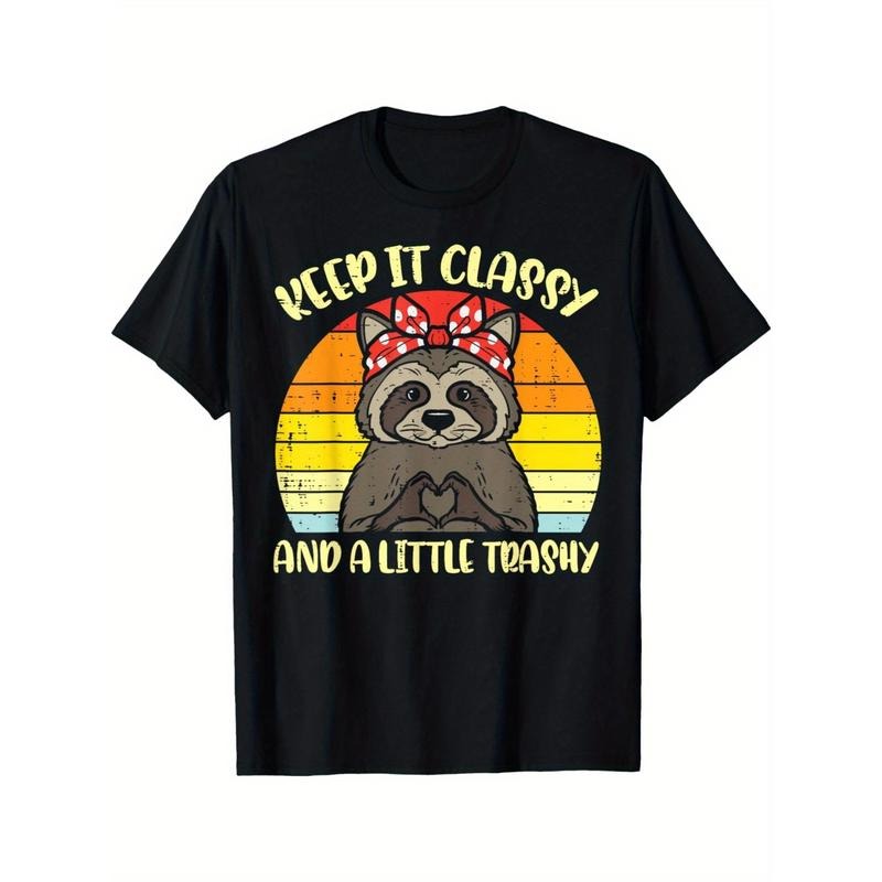 Raccoon Keep It Classy Little Trashy Mom Men's T-Shirt made in usa Hoodie, Sweatshirt | DripVista.com