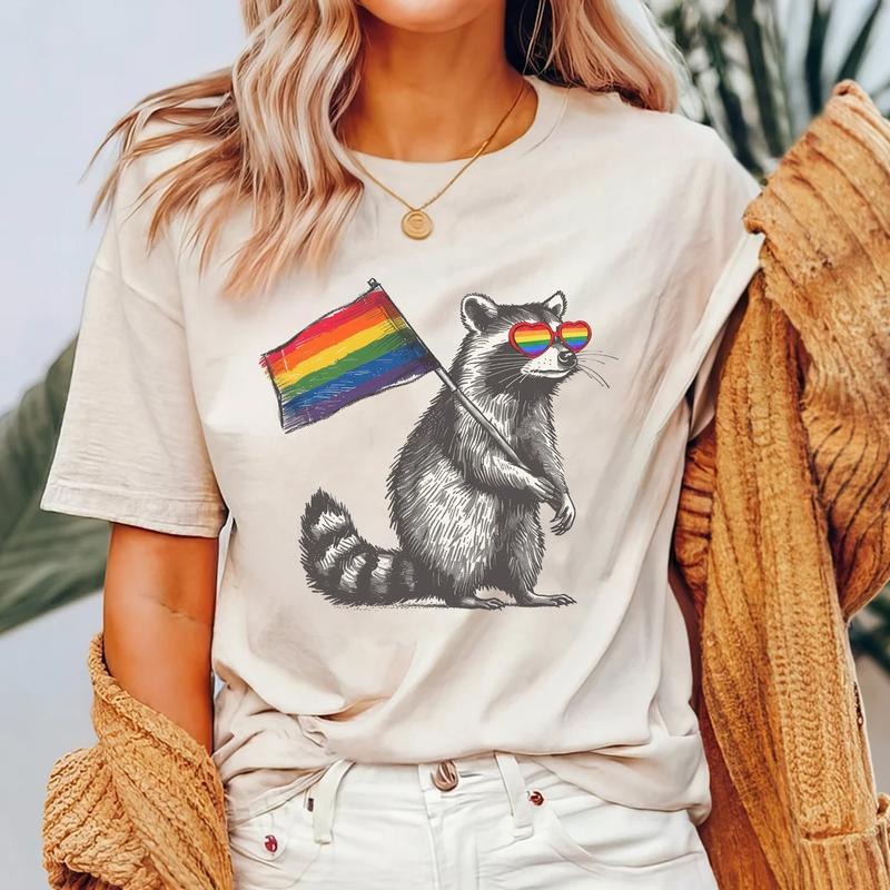 Raccoon Pride Lgbt Shirt, Racoon Pride Flag Shirt, Gay Queer Shirt, Funny Lgbt Shirt, Lgbtq Support