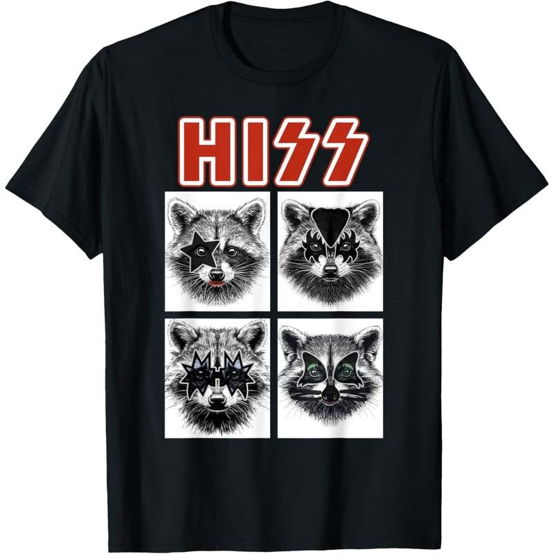 Raccoon Rock Music Band Concert Men Women  Funny Raccoon T-Shirt made in us