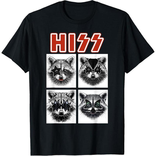 Raccoon Rock Music Band Concert Men Women  Funny Raccoon T-Shirt made in us