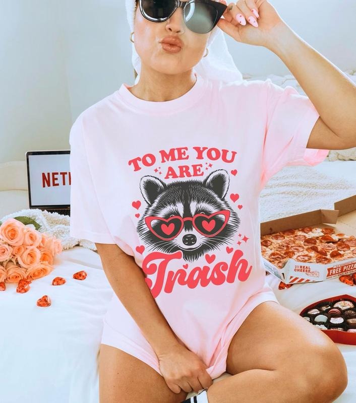 Raccoon Valentine's Day Shirt, Funny Valentine's Day Sweatshirt, Valentine Crewneck, Galentine's Day Shirt, Feral Tee, Valentines Singles Sweatshirt