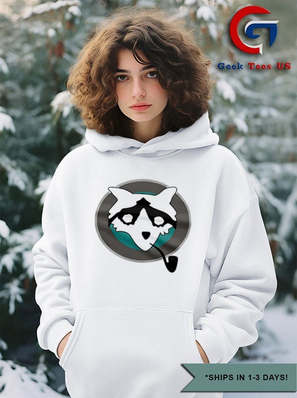Raccoon with pipe shirt
