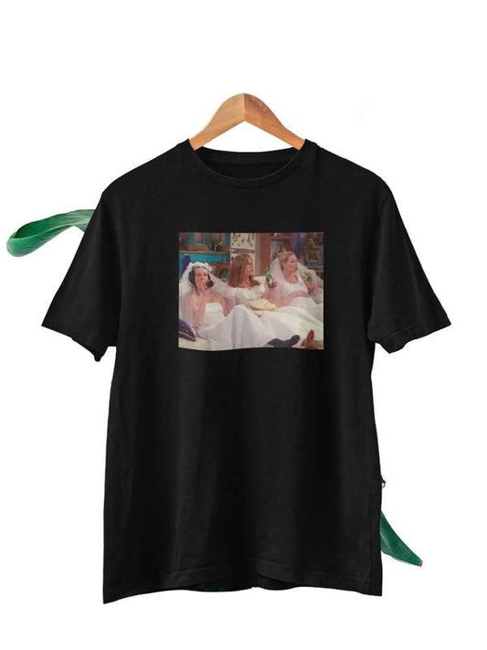 Rachel, Monica and Phoebe in wedding dress T-shirt | Friends photo t-shirt | Friends TV Series Fans shirt Best Price