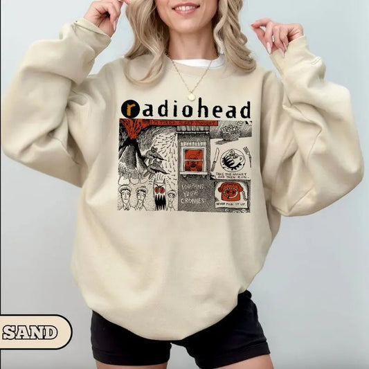 Radiohd Sweatshirt - I'm Tired Sleep Tonight Music Graphic Unisex Crewneck Sweatshirt