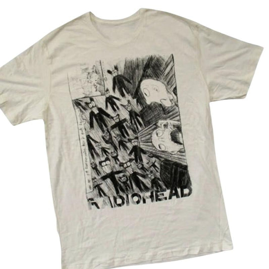 Radiohead Scribble 2000 Retro T-shirt, Radiohead Shirt, Radiohead Merch, Scribble Shirt, Radiohead Scribble Shirt, Radiohead Scribble Merch, Gift For Man And Gift For Her, Trendy Shirt Menswear Top Menswear Streetwear Tshirt Tropical Shortsleeve Crewneck