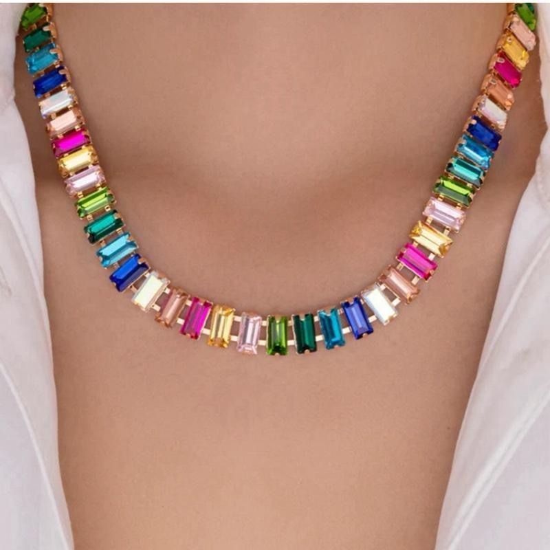 Rainbow Gem Necklace Earring Set T-Shirts, Hoodie, Sweatshirt | DripVista.com