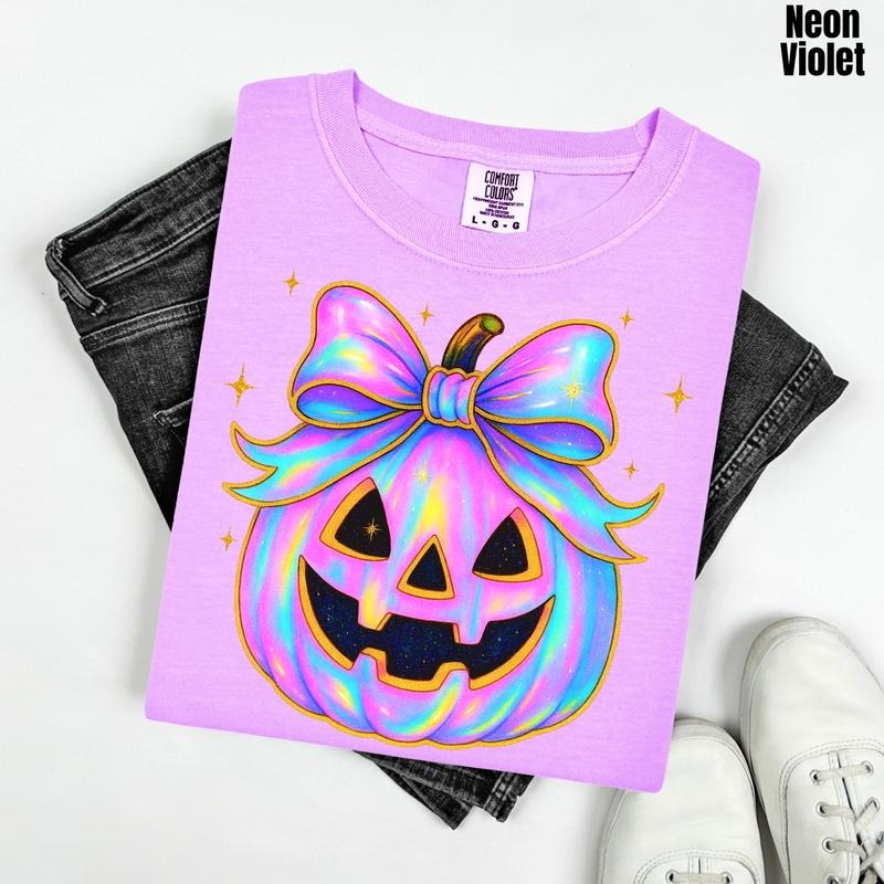 Rainbow Pumpkin Comfort Colors T-Shirt 'NLB' Hoodie, Sweatshirt | DripVista.com