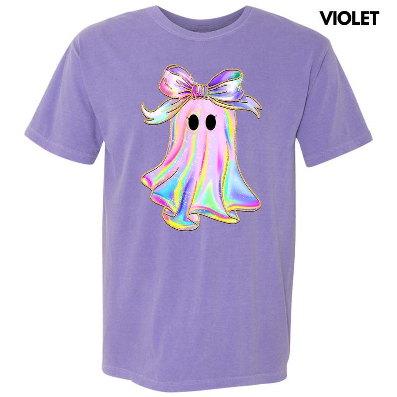 Rainbow Sparkle Ghost Comfort Colors T-Shirt 'NLB' Hoodie, Sweatshirt | DripVista.com