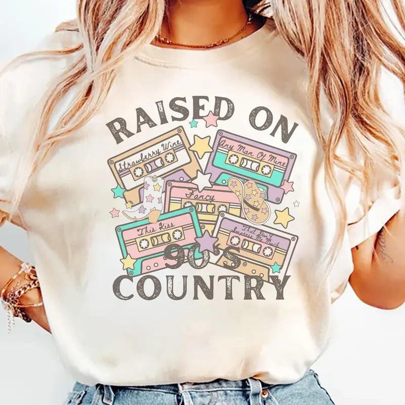 Raised On 90's Country Cowboy Shirt, Sweatshirt, Hoodie | DripVista.com