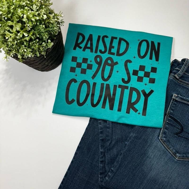 Raised on 90s Country Tshirt - Comfort Womenswear Top for  Summer Hoodie, Sweatshirt | DripVista.com
