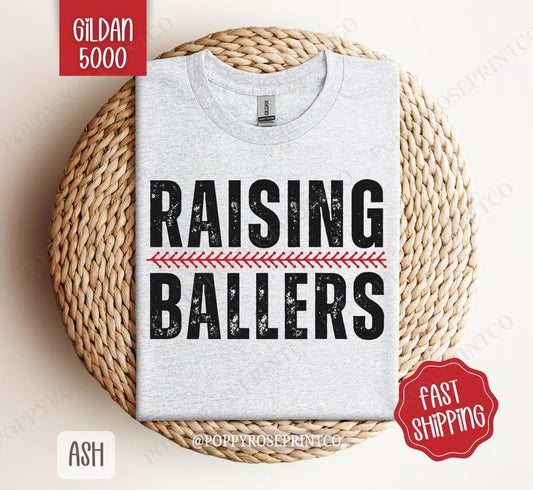 Raising Ballers Baseball Mom Gildan Tshirt, Sports Mom Tshirt, Raising Ballers Tshirt, Baseball Mom Game Day