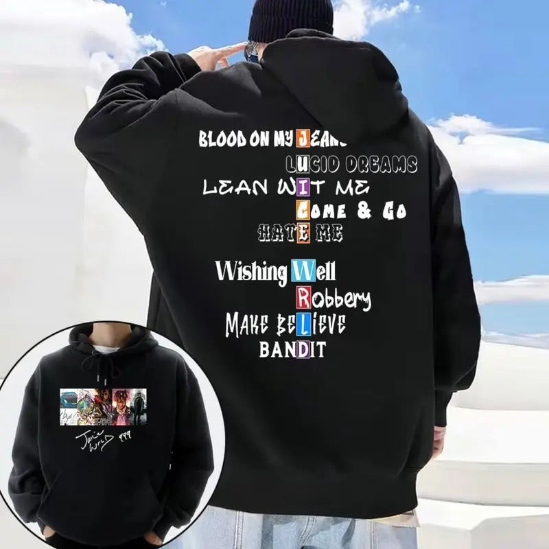 Rapper Juice Wrld Music Album Hoodie, Juice Wrld Hoodie, Men Hip Hop Retro Sweatshirt Unisex Fashion Oversized Hoodie...