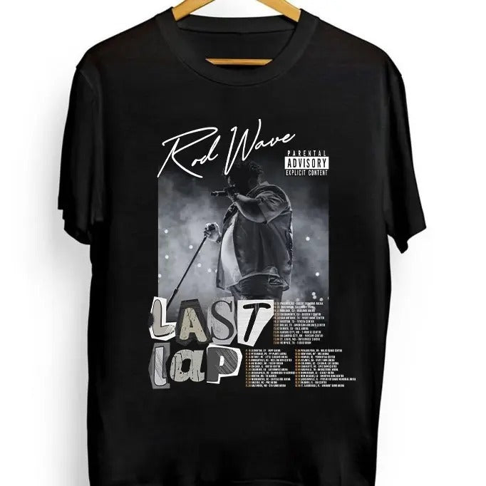 Rapper R0d Wavve Signature Last Lap Tour T-shirt Cotton Shortsleeve Gift Fan Hip Hop Music - Classic Cotton Fabric Menswear - Shirt Graphic Shirt