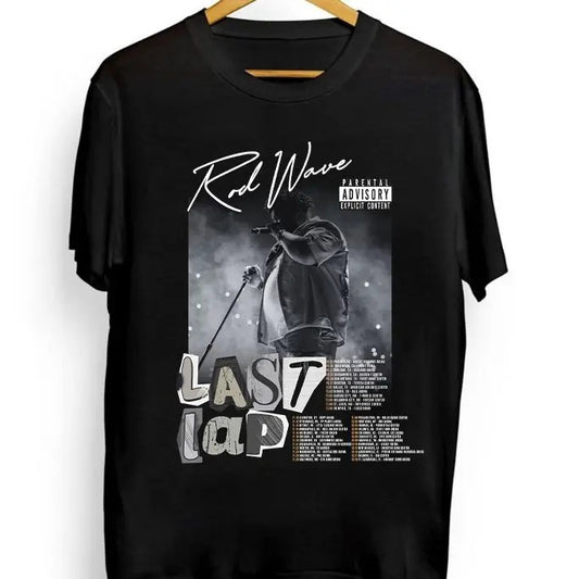 Rapper R0d Wavve Signature Last Lap Tour T-shirt Cotton Shortsleeve Gift Fan Hip Hop Music - Classic Cotton Fabric Menswear - Shirt Graphic Shirt