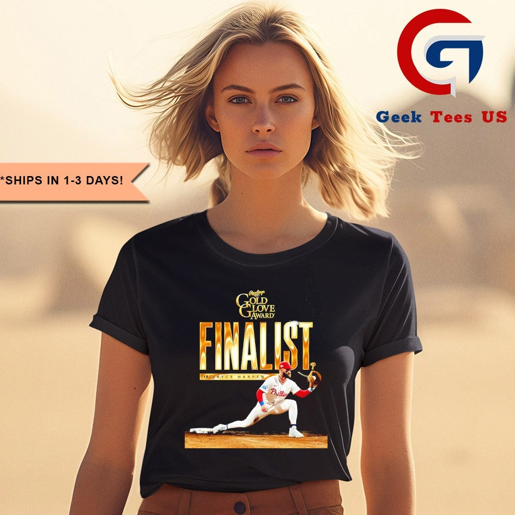 Rawlings Gold Glove Award Finalist Bryce Harper Philadelphia Phillies baseball shirt