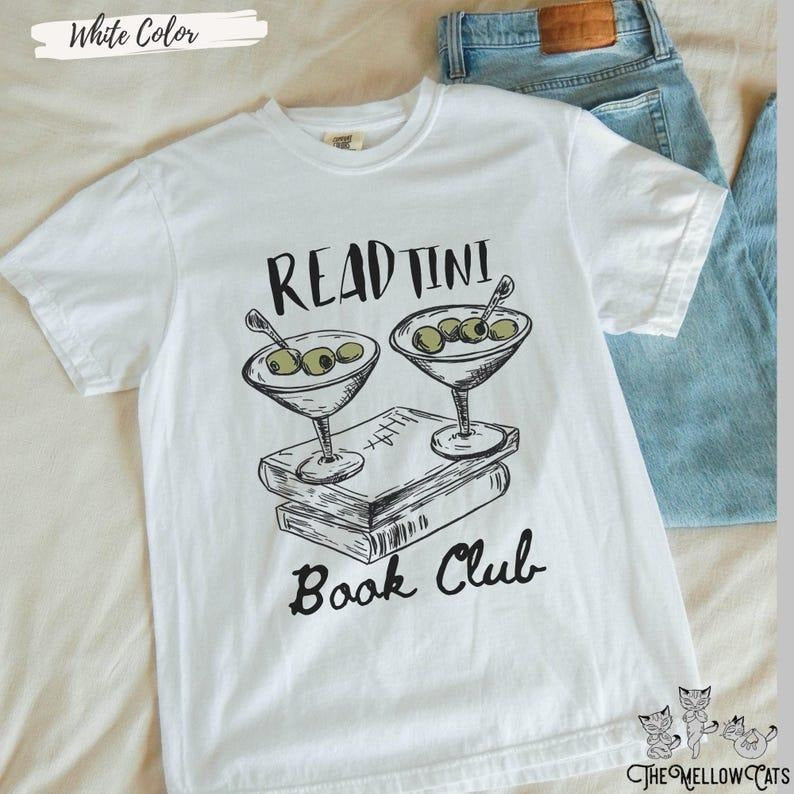 Read Tini Book club tee Book girlie funny cocktail shirt Martini shirt Hot girls read books smut bookish clothing preppy things old money