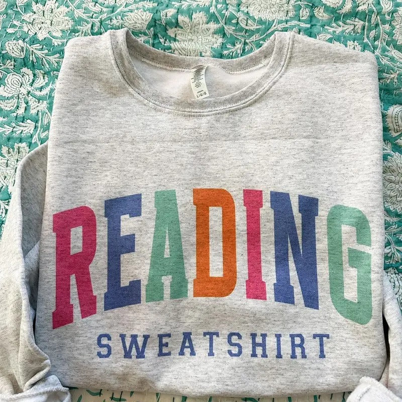 Reading Sweatshirt Colorful T-Shirts, Hoodie | DripVista.com
