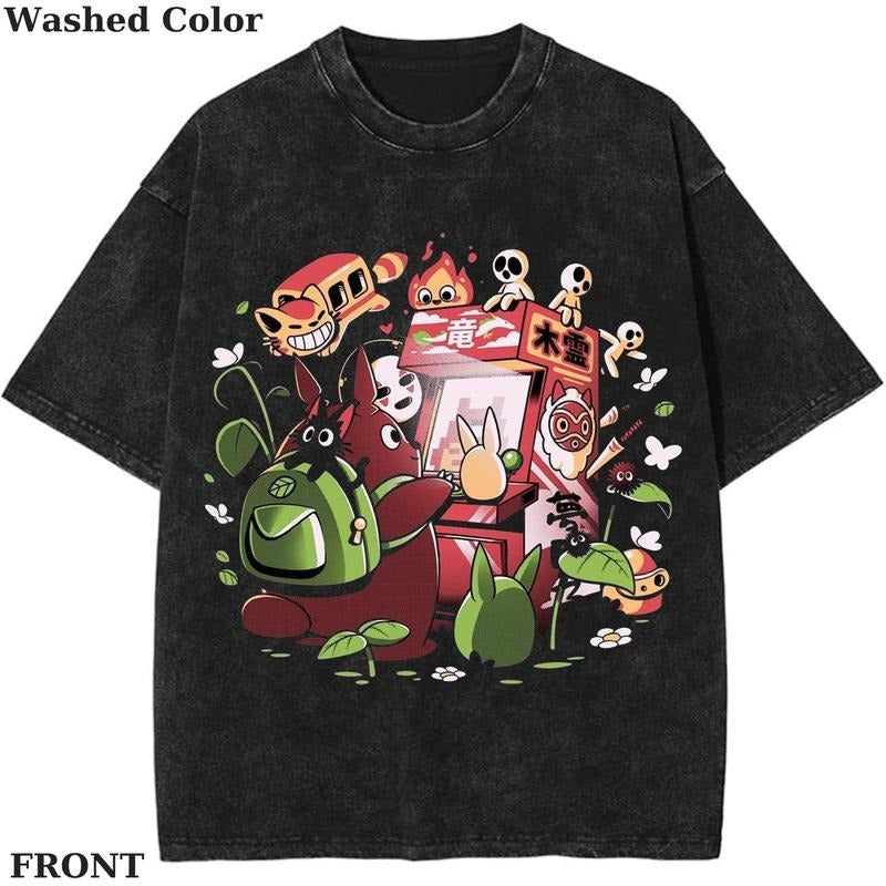 Ready player neighbor Graphic T-Shirt, Pokemon T-Shirt, PKM Shirt, Anime Funny Shirt, Vintage Tee Streetwear Shortsleeve Printed Womenswear Top