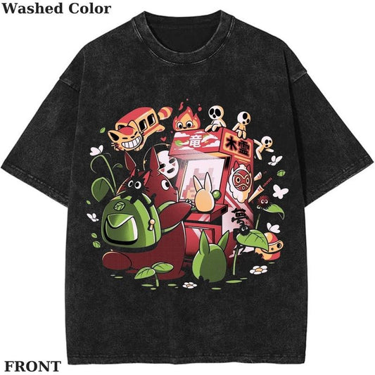 Ready player neighbor Graphic T-Shirt, Pokemon T-Shirt, PKM Shirt, Anime Funny Shirt, Vintage Tee Streetwear Shortsleeve Printed Womenswear Top