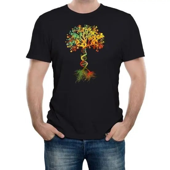 Reality Glitch Tree of Life Mens T-Shirt DNA Biology Science Nature Made in USA Hoodie, Sweatshirt | DripVista.com