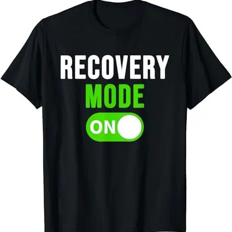 Recovery Mode On Get Well Gift Funny Injury T-Shirt Menswear Top Menswear Top Hoodie, Sweatshirt | DripVista.com