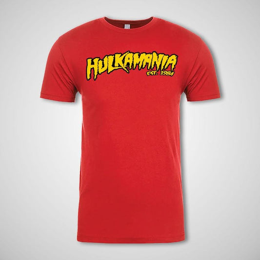 Red Hulkamania Tee, Hulk Hogan Shirt, Hulk Hogan Tee, WWE Legend Tribute Shirt, WWE Hulk Hogan Tee, WWE Sport Outdoors Clothes, WWE Wrestlers Tee, Menswear Cotton Crewneck Clothes