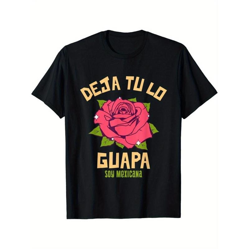 Red Rose T-Shirt Women's Mexican T-Shirt Made in USA