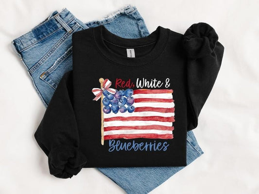 Red White and Blueberries Sweatshirt, Freedom USA Flag Shirt, Red White & Blueberries C.K 1993-2025 Memorial Shirt, For Women, For Men