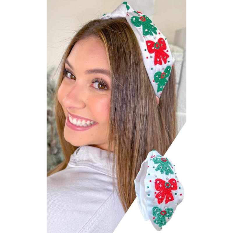 Red and Green Christmas Bows Headband T-Shirts, Hoodie, Sweatshirt | DripVista.com