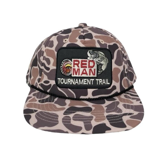 Redman Tournament Trail Retro Vintage Camo Ropebrim SnapBack Hat, Gift for dad, Gift for him, gift for her