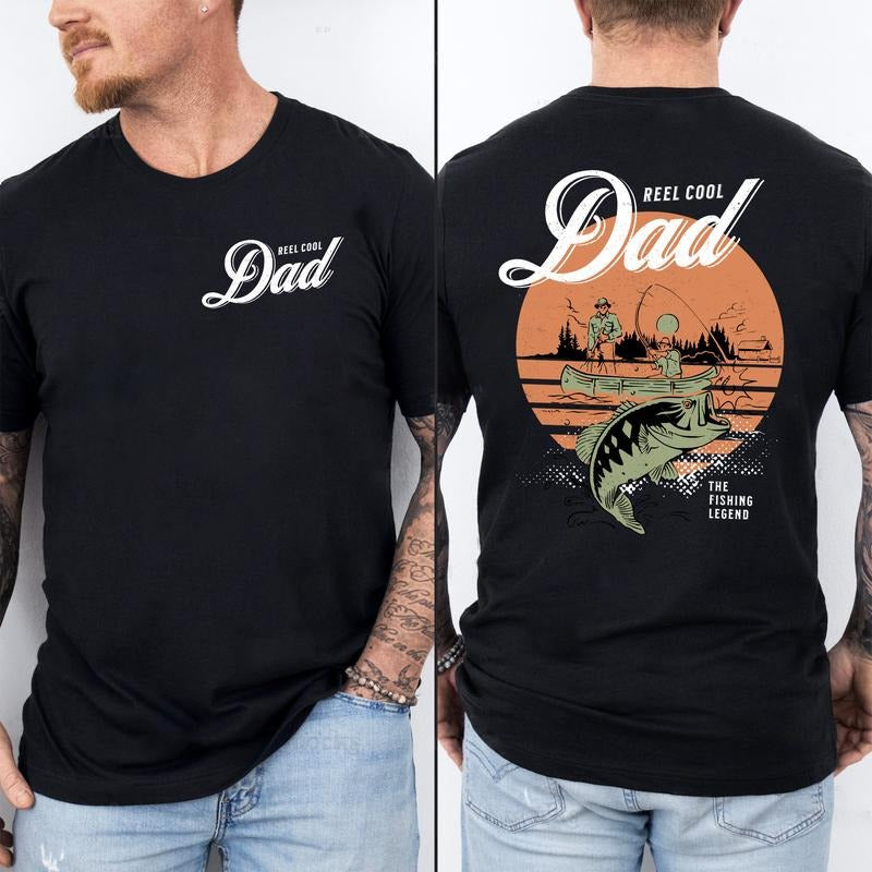 Reel Cool Dad Fishing Retro Shirt, Fishing Gift for Dad, Fishing Dad Funny Shirt, Father's Day Gift