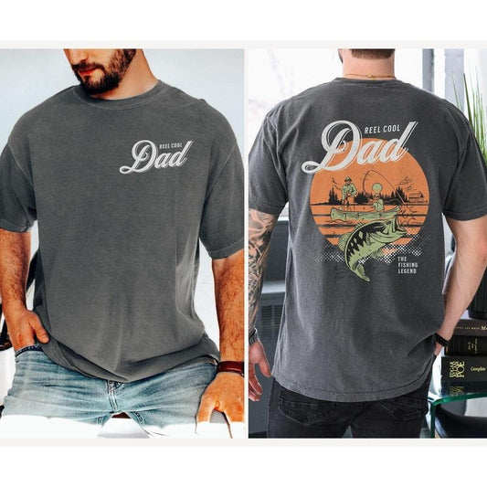 Reel Cool Dad Fishing Retro Shirt, Fishing Gift for Dad, Fishing Dad Funny Shirt, Father's Day Gift, Fishing Dad Sweatshirt