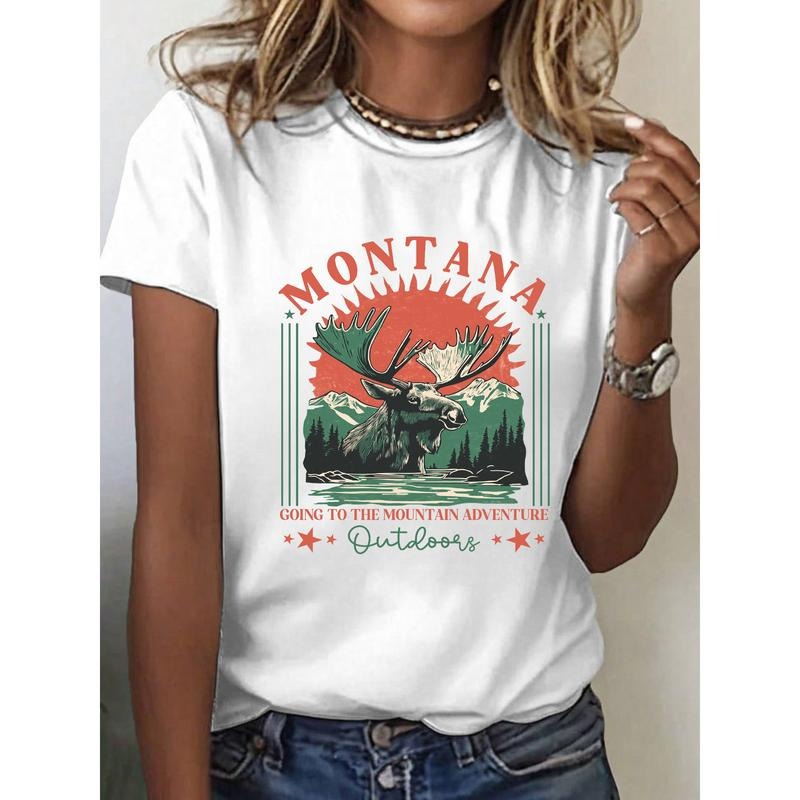 Regional - charm Tee: "MONTANA" with Scenic Motif, Showcasing State'WB shield Beauty Hoodie, Sweatshirt | DripVista.com