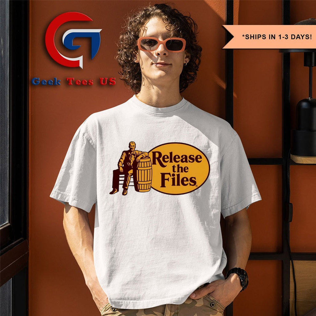 Release the Files Cracker Barrel logo shirt